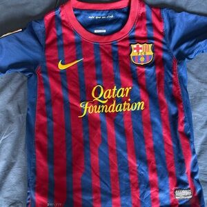 Nike Kids Barcelona Jersey - Red and Blue